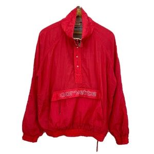 Vintage 90s Red Corvette Windbreaker Half Zip